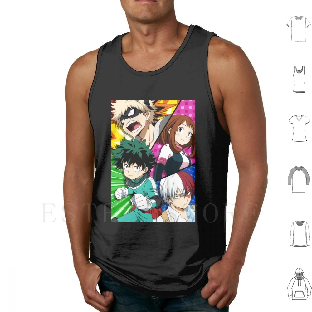 

Tank Tops Vest Cotton All Might Boku No Hero Boku No Hero Academia Deku Himiko Toga Izuku Midoriya Manga Mha Toga Himiko Toga