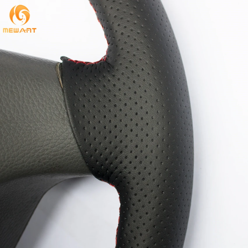 MEWANT черный чехол рулевого колеса автомобиля из натуральной кожи для Volvo S80 2004 2005