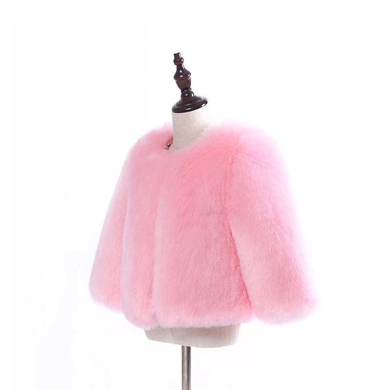 VFOCHI куртка из искусственного меха для девочек Модное детское теплое пальто с мехом осенне-зимняя куртка для маленьких девочек верхняя одежда с длинными рукавами, куртка из искусственного меха