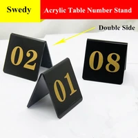double side wedding acrylic table numbers reception stands table number holder number stand place card holder