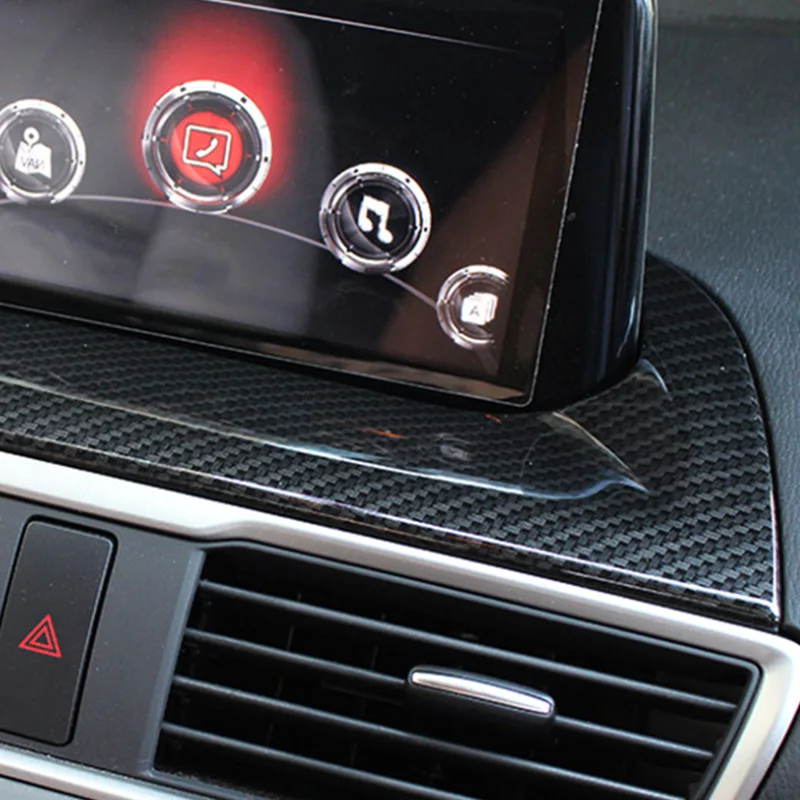 для Mazda 3 AXELA Хэтчбек Седан 2017 2018 ABS автомобильный стиль Отделка рамки крышки экрана навигации GPS на приборной панели