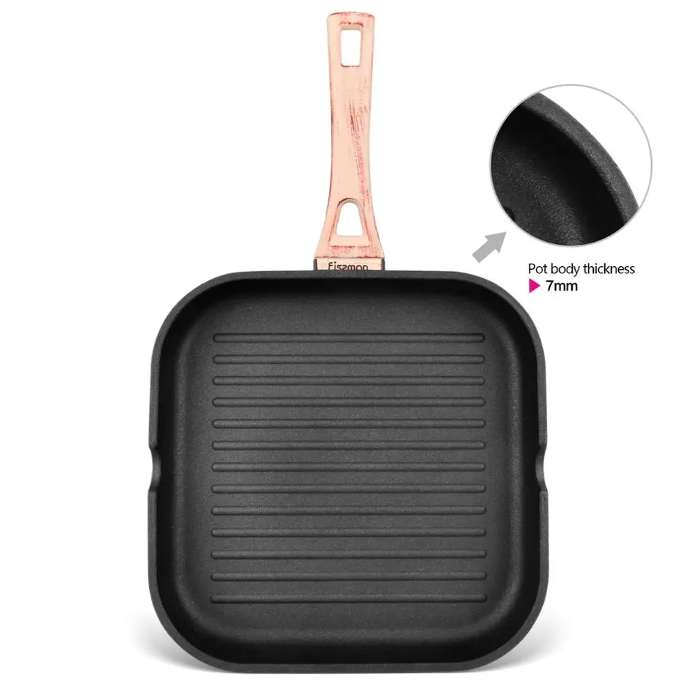 Сковорода гриль FISSMAN с черной жемчужиной и антипригарным покрытием|Сковороды| |