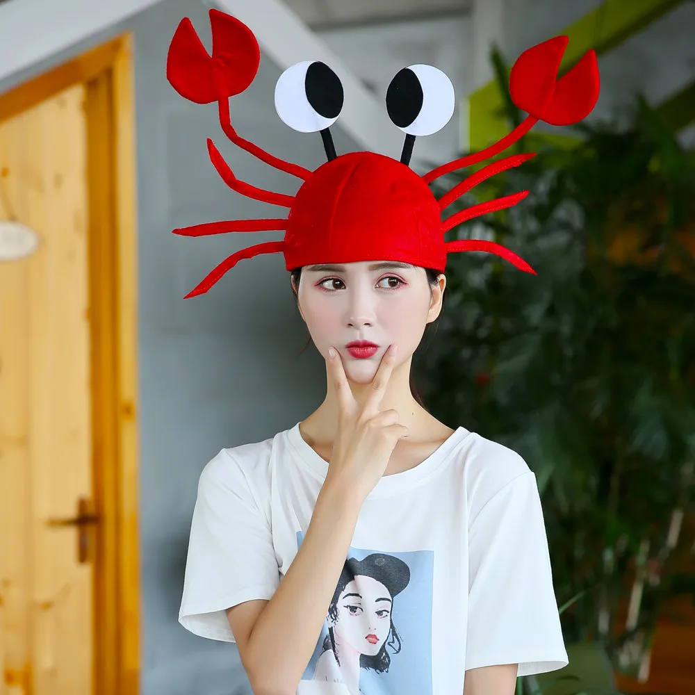 

Детская игрушечная шляпа желтая куриная шляпа головной убор для выступлений свинка Лягушка Кролик Краб Лобстер головной убор