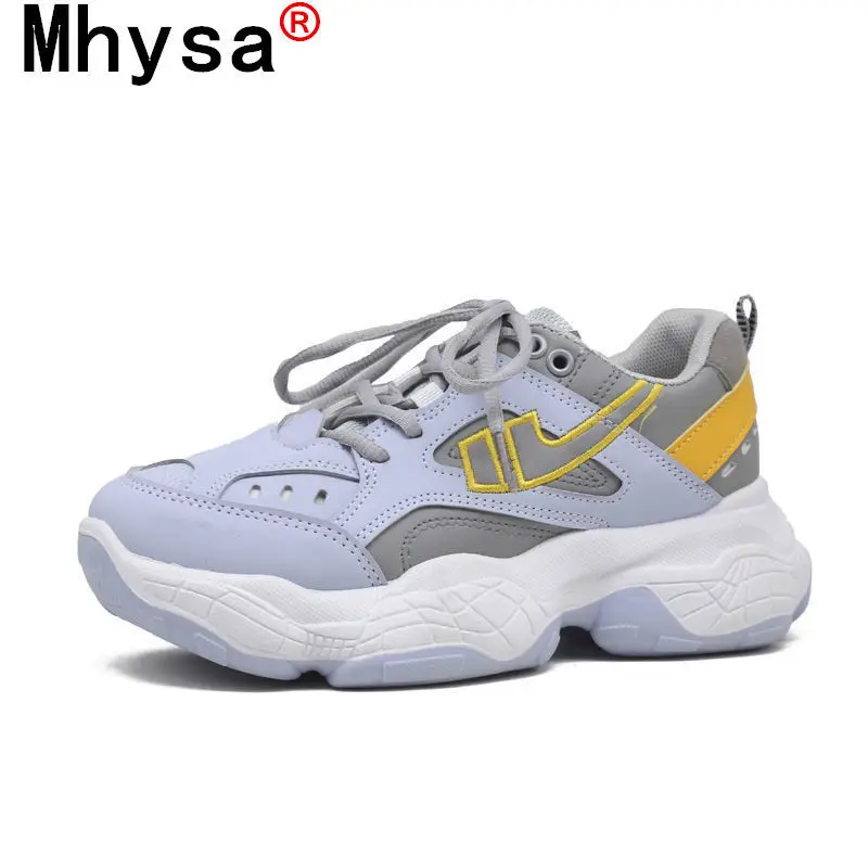 

2021 Shoes for Women Fashion Walking Vulcanized Shoes Woman Sneakers Comfortable Lace-up Casual Shoes Spring New Platform Shoes