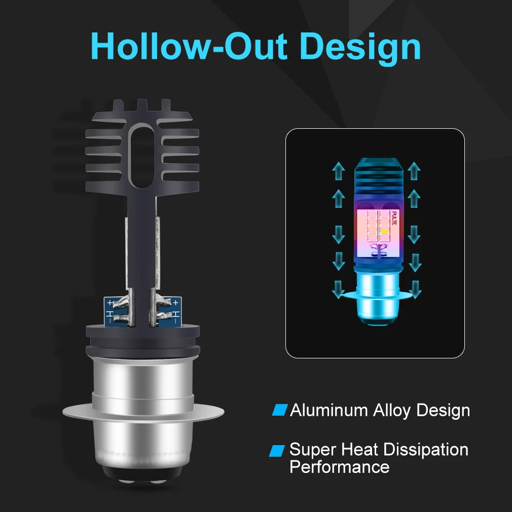 Мотоциклетная фара P15D H6M универсальная супер яркая лампа для мотоцикла с 16 ЧИПАМИ