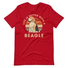 Хлопковые футболки Life Is Better with A Beagle для женщин, собака, мама, жизнь, винтажная модная футболка с коротким рукавом, любимый питомец, Прямая поставка