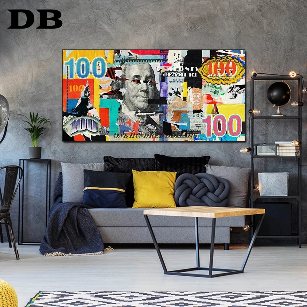 Настенная живопись Золотая современная популярная красочная Картина на холсте