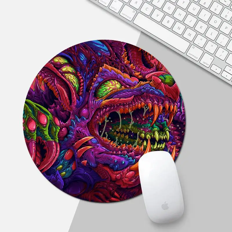 

Hyper Beast Ghost CS Customized laptop Gaming mouse pad Round Non-slip Cushion