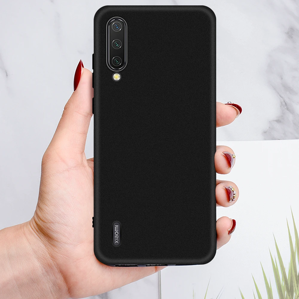 Черный матовый телефон случае для Xiaomi mi 9 8 6 SE Lite A1 A2 6X 5X x 3 2 S/Max Pocophone F1 Red Pro задняя