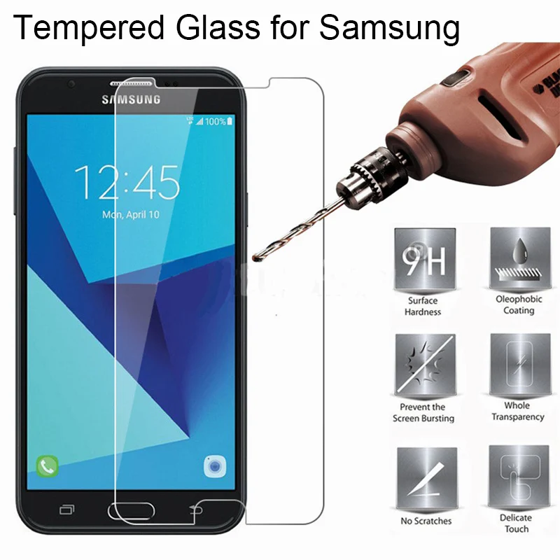 Закаленное стекло для J3 2016 J5 2017 пленка экрана ЕС закаленное Samsung Prime твердое 9H HD