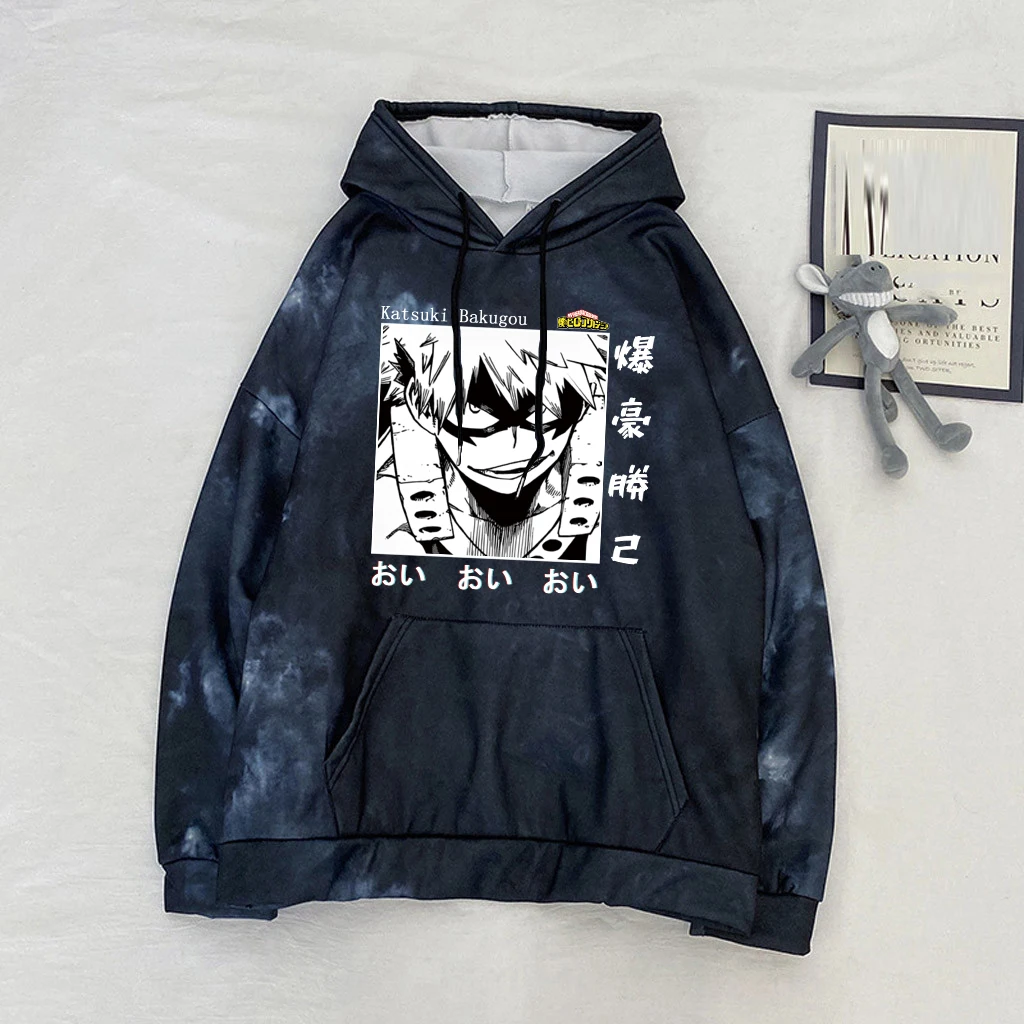 

Пуловер My Hero Академия Bakugou, свитшот для женщин и мужчин, модная осенне-зимняя одежда в стиле хип-хоп, модная Толстовка с принтом на завязках, п...