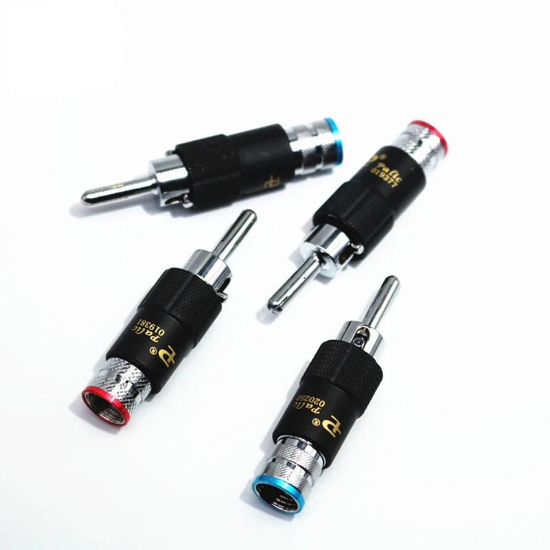 

HIFI 4 шт./лот, новая латунная вилка типа банан с замком, Palic вилка, акустический кабель, динамик, усилитель, разъем для DIY RCA, акустический кабель