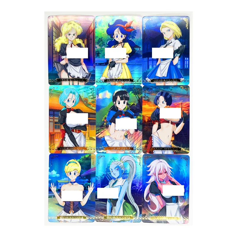 9pcs/set Dragon Z GT Ranchi Chichi Android 18 Nude Maid Outfit Heroes Battle Card Ultra Instinct Game Collection Cards