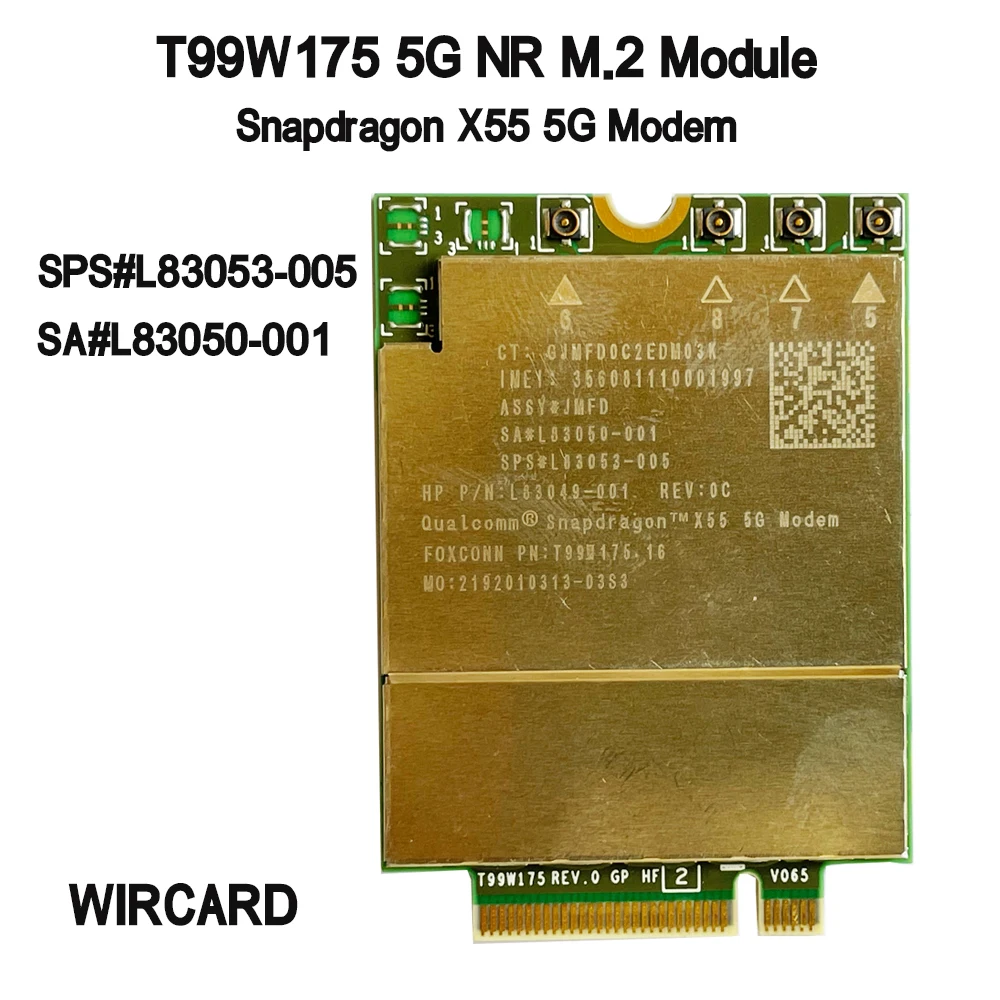 T99W175 5G NR M.2 5G Card SPS#L83053-005 SA#L83050-001 X55  5G Modem for hp Spectre X360 13T-AW200 CONVERTIBLE  PC best wireless router