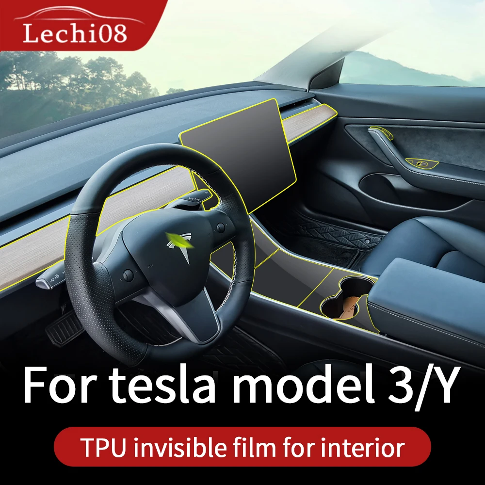 Защитная пленка для интерьера из ТПУ Tesla model 3 аксессуары/аксессуары автомобиля