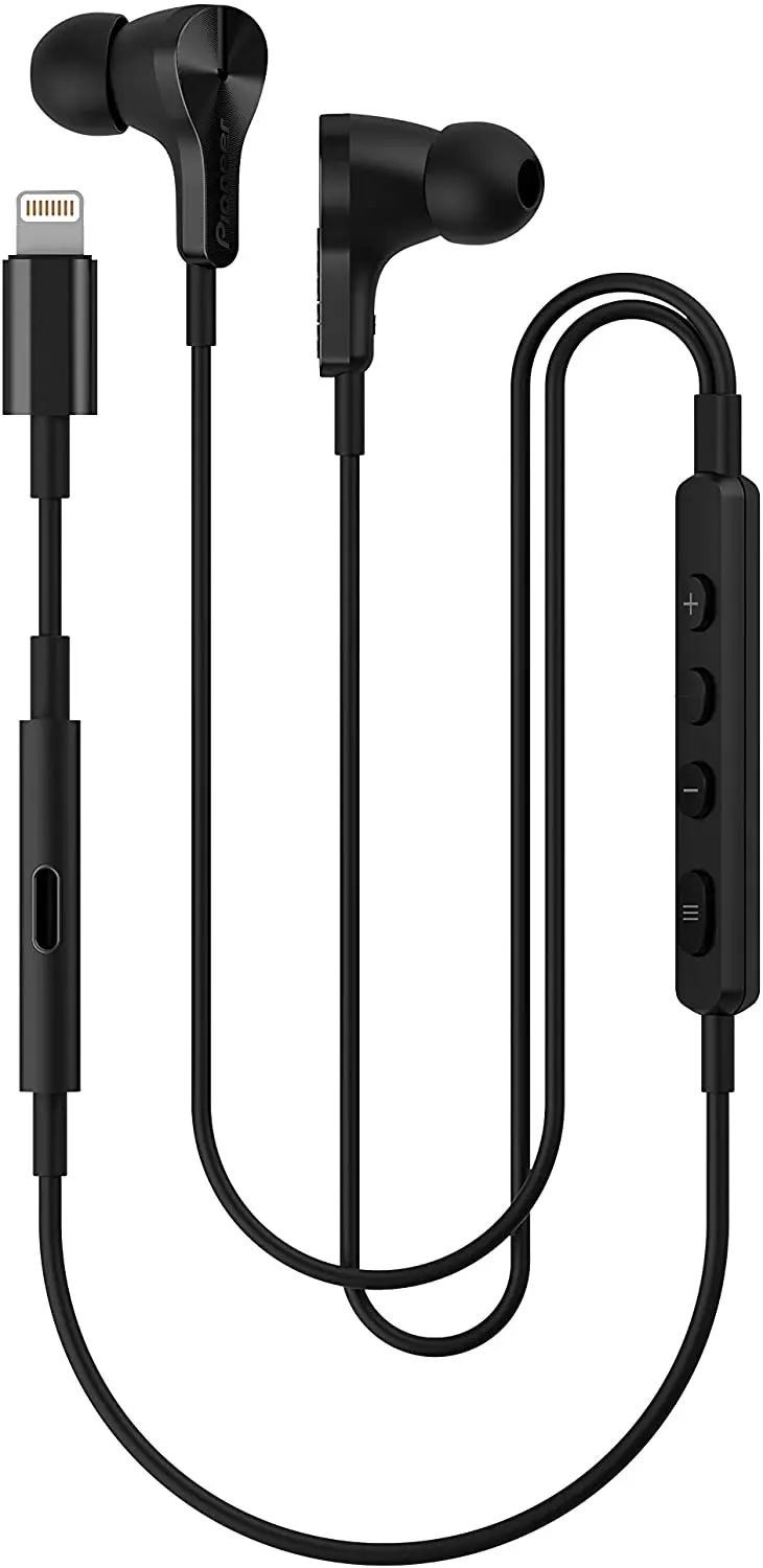 

Pioneer RAYZ Plus (Black) Active Noise Cancelling Wired Earphones with Microphone in Ear Corded Smart Noise Reduction,