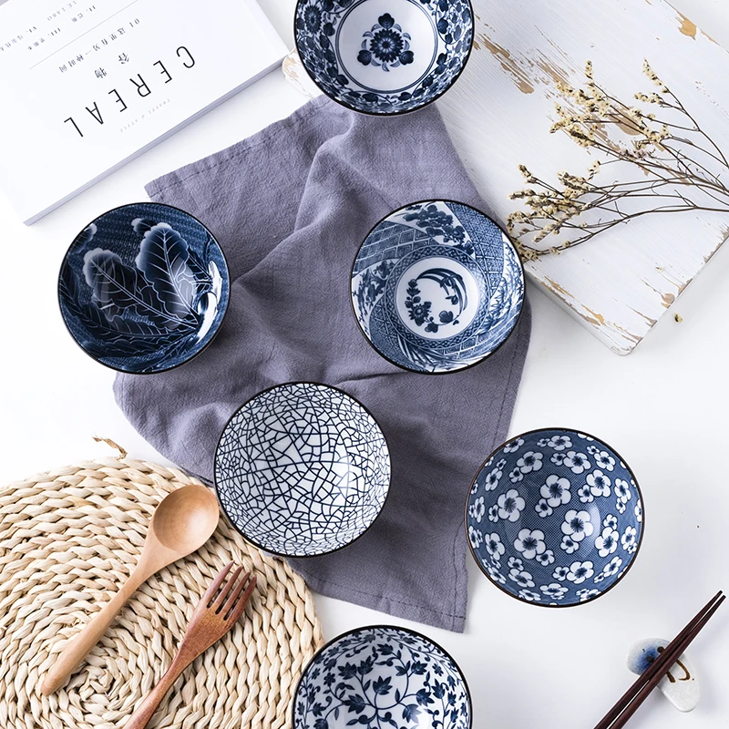 6 шт./компл. синий и белый фарфор кунг фу чайная чашка набор китайская