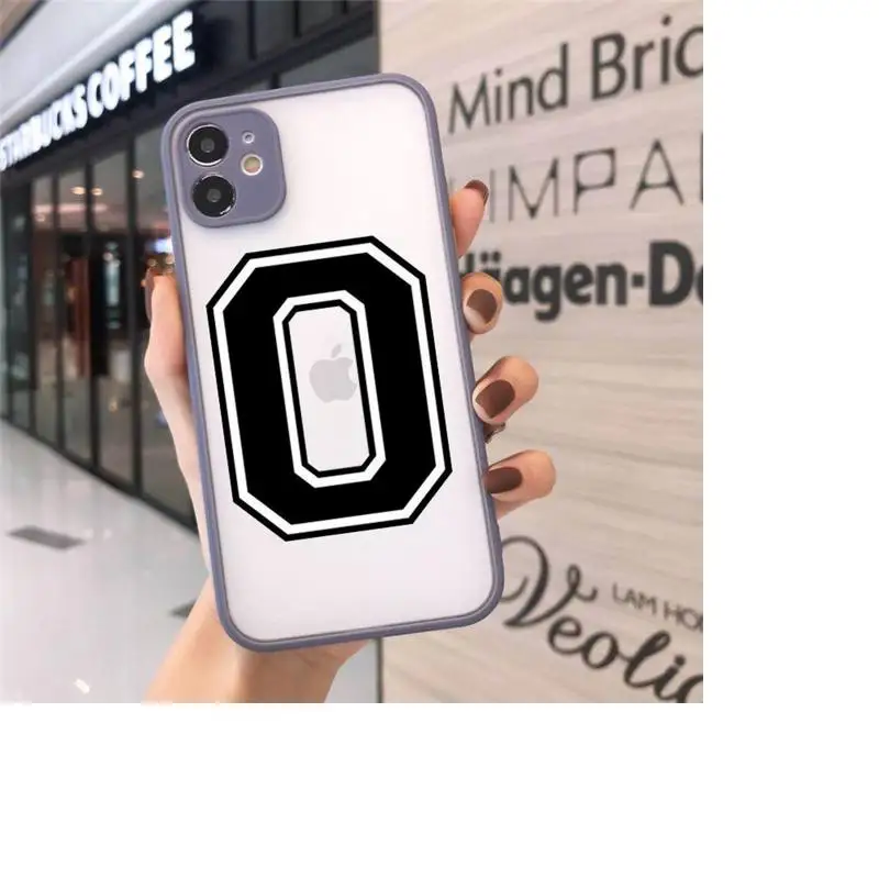 

Football number Phone Cases Matte Transparent for iPhone 7 8 11 12 s mini pro X XS XR MAX Plus cover funda