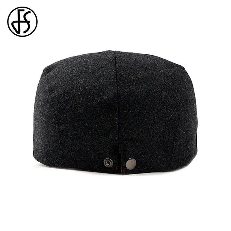 Модные хлопковые черные береты FS винтажные шапки на осень и зиму для мужчин