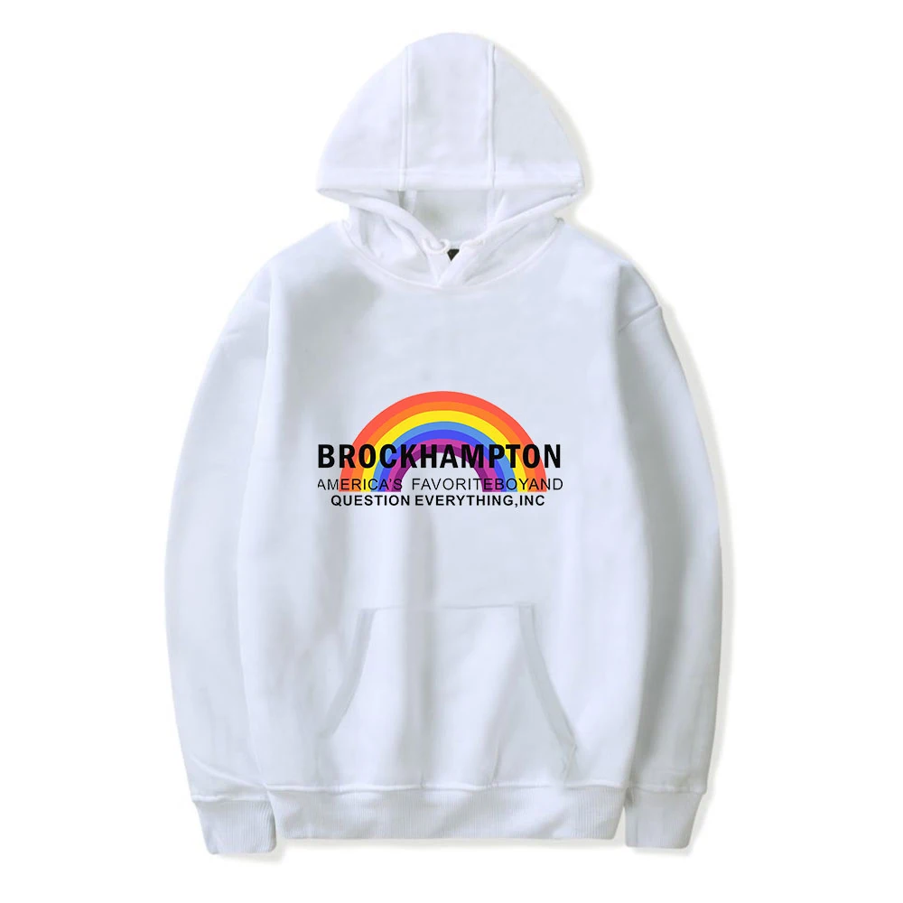 

New Fashion Brockhampton Casual Hoodies Sweatshirts Women Men Hoody Harajuku Streetwear Hip Hop Kpop Style Autumn White Clothes