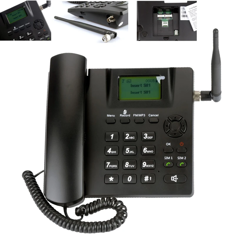 GSM фиксированный беспроводной телефон четырехдиапазонный SIM-карта функция SMS