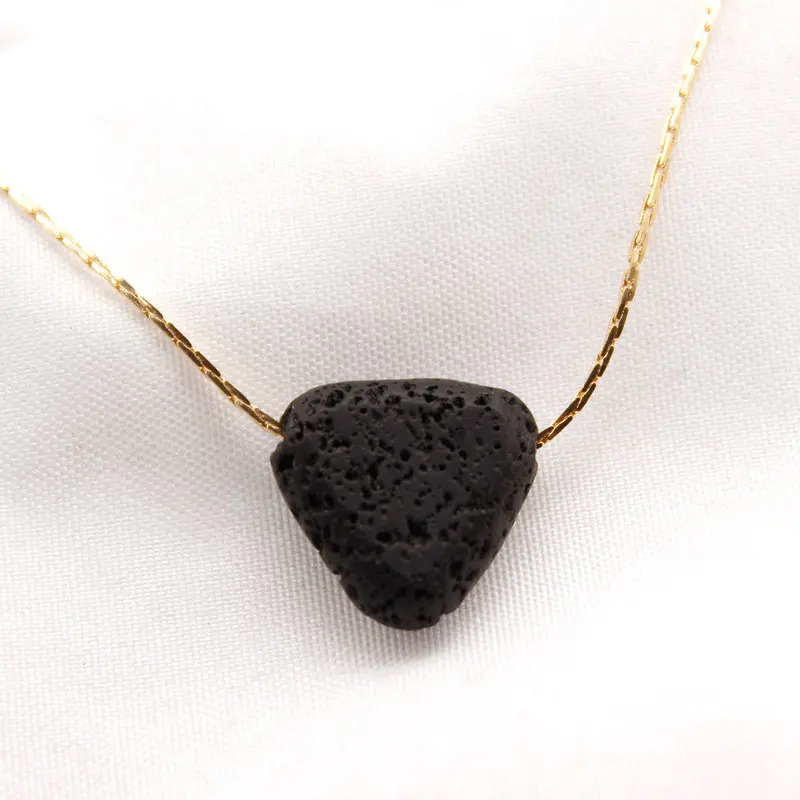 2019 Модное Длинное Ожерелье с кулоном в виде черного сердца женское золотое
