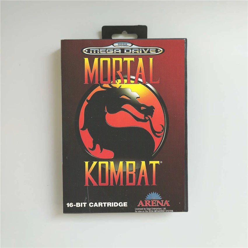

Чехол Mortal Kombat - EUR в розничной упаковке, 16 бит, игровая карта MD для Megadrive Genesis, игровая консоль