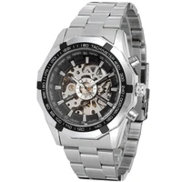 dropshipping mens automatic mechanical hollow stainless steel watch