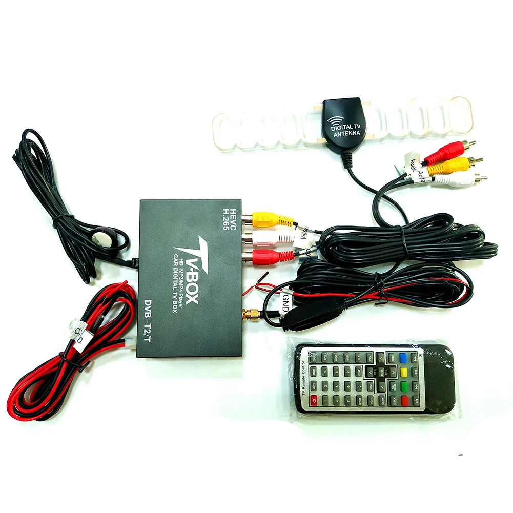 Carbar Moible HD tv автомобильный DVB-T2 DVB-T цифровой ТВ приемник автомобильный D tv box H.265 для автомобиля DVD видео система с антенной