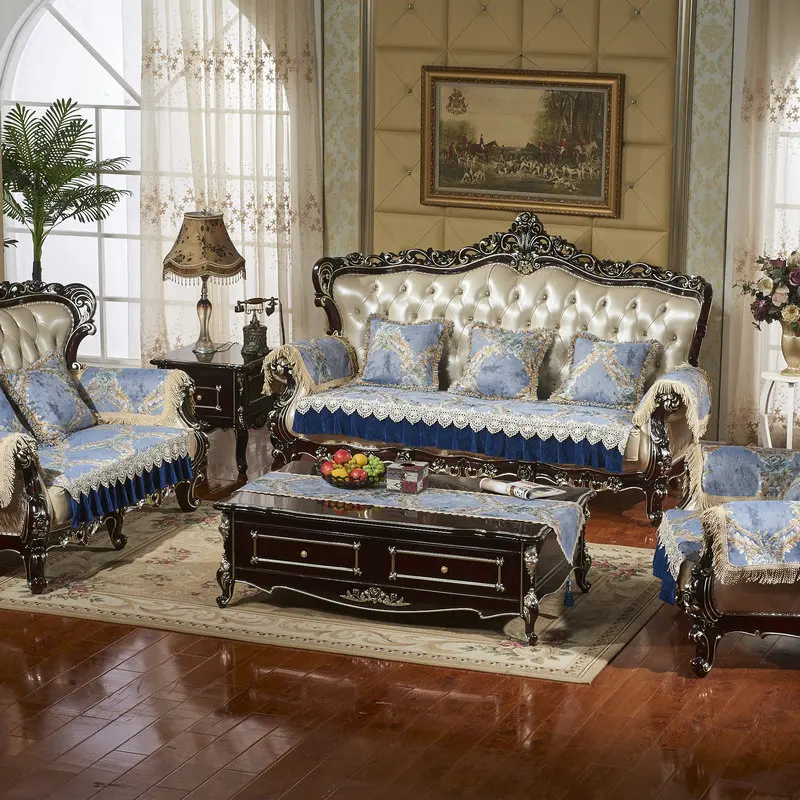 Роскошный жаккардовый чехол для дивана в европейском стиле гостиной