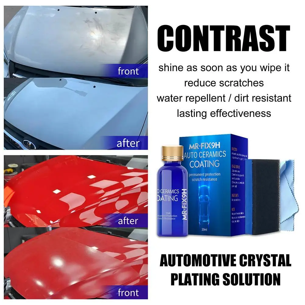 Capa de vidrio cerámico para coche esmalte líquido hidrofóbico el cuidado la pintura antiarañazos 30ml |