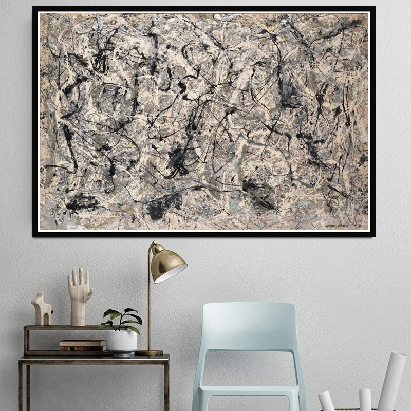 Oil Painting Canvas New Jackson Pollock Abstract Poster Prints Artist Art Wall Pictures For Living Room Home Decor | Дом и сад