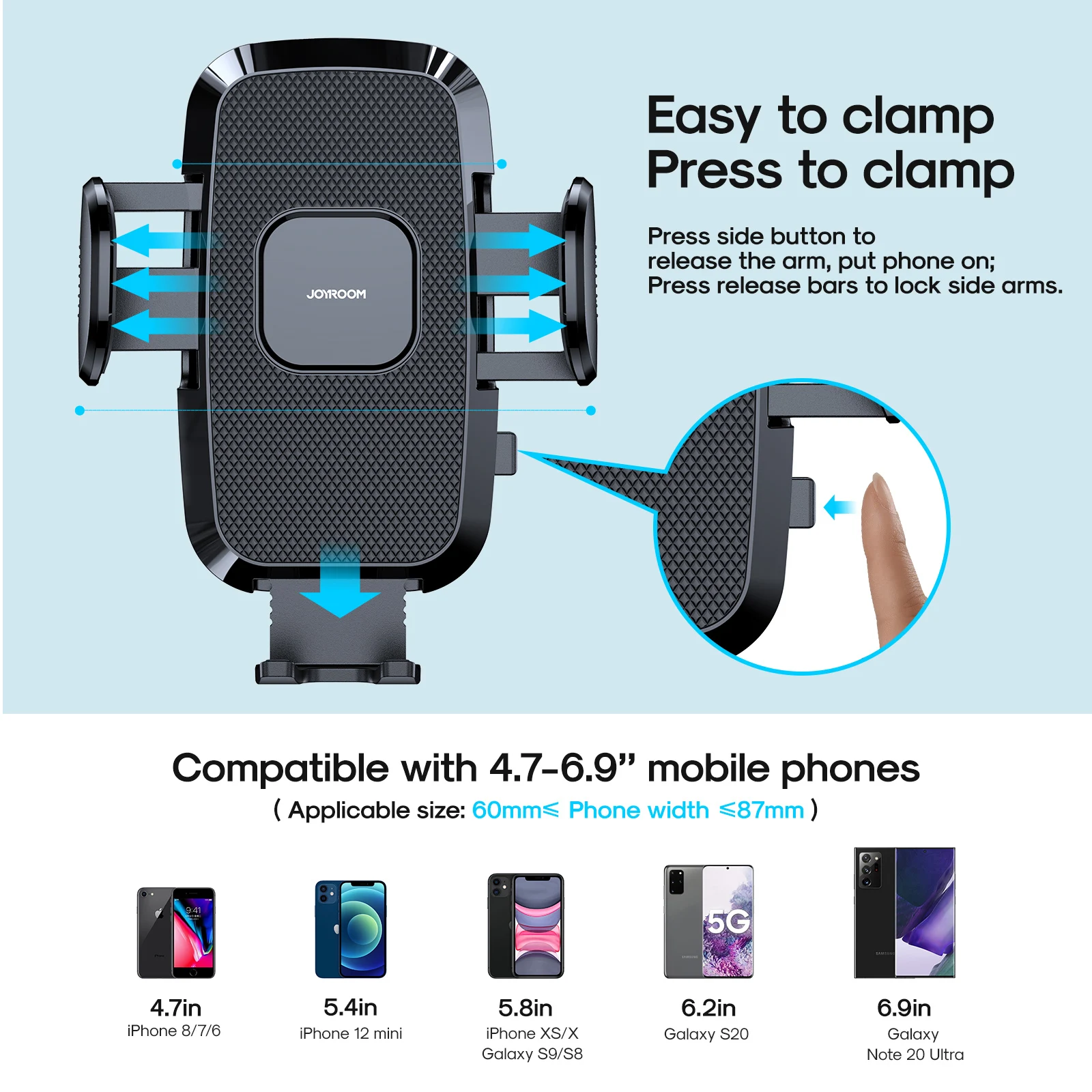 joyroom car phone holder universal automatic alignment mount phone holder stand for iphone samsung free global shipping