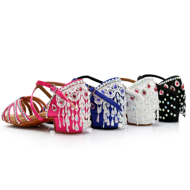 Летняя детская обувь для латинских девочек с бриллиантами профессиональная