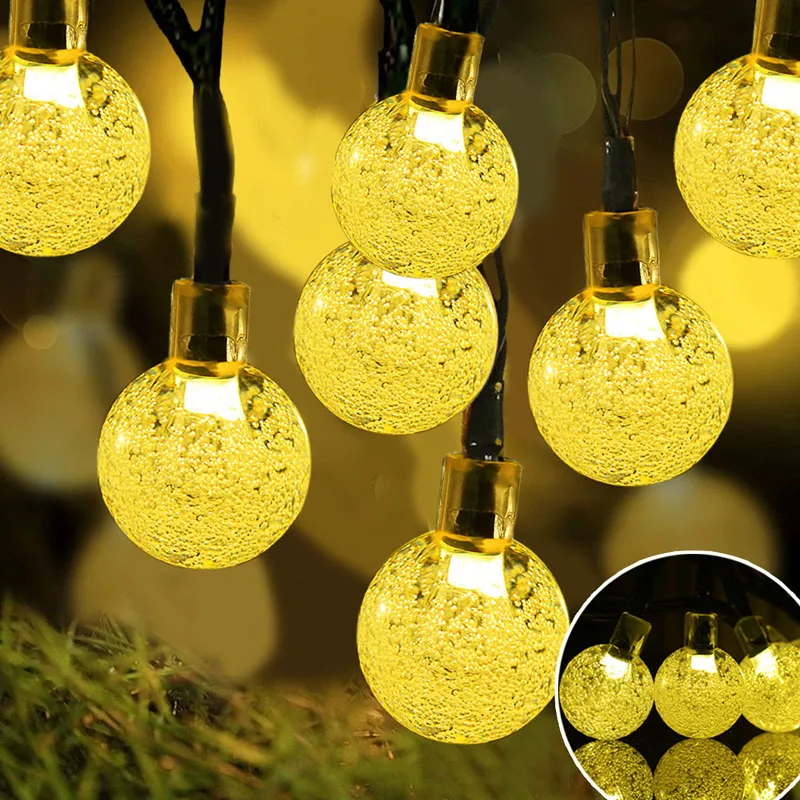 

8 modes Solar String lights Christmas tree LED light Outdoor IP65 Waterproof Eaves Courtyard fence Garden Party Decoration lamp