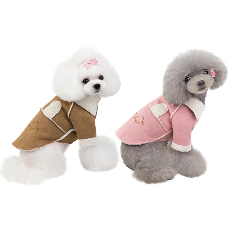 Рождественский теплый костюм с капюшоном для домашних животных на осень и зиму