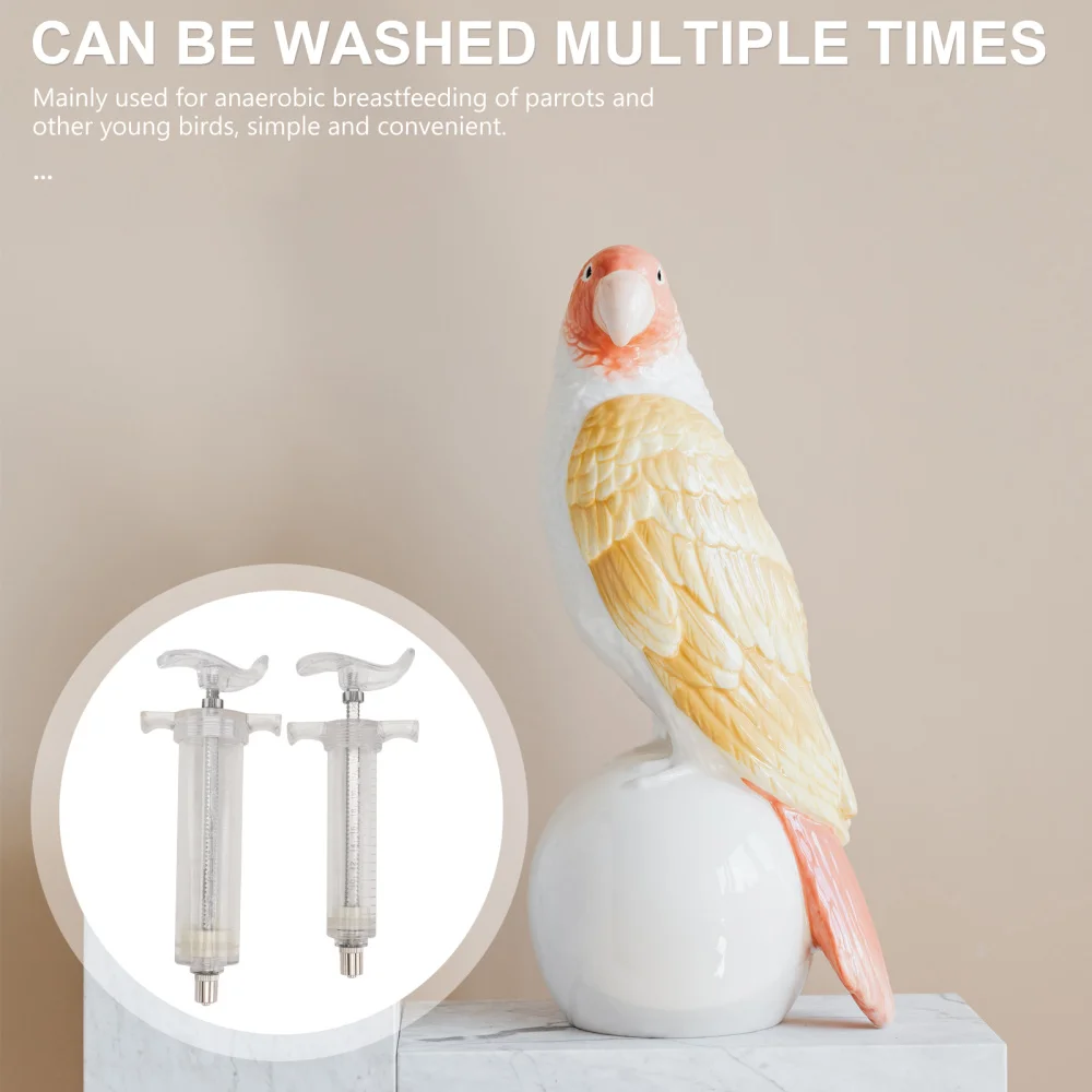 

1 Set of Parrot Feeding Syringe Bird Water Feeder Home Pigeon Food Feed Injector