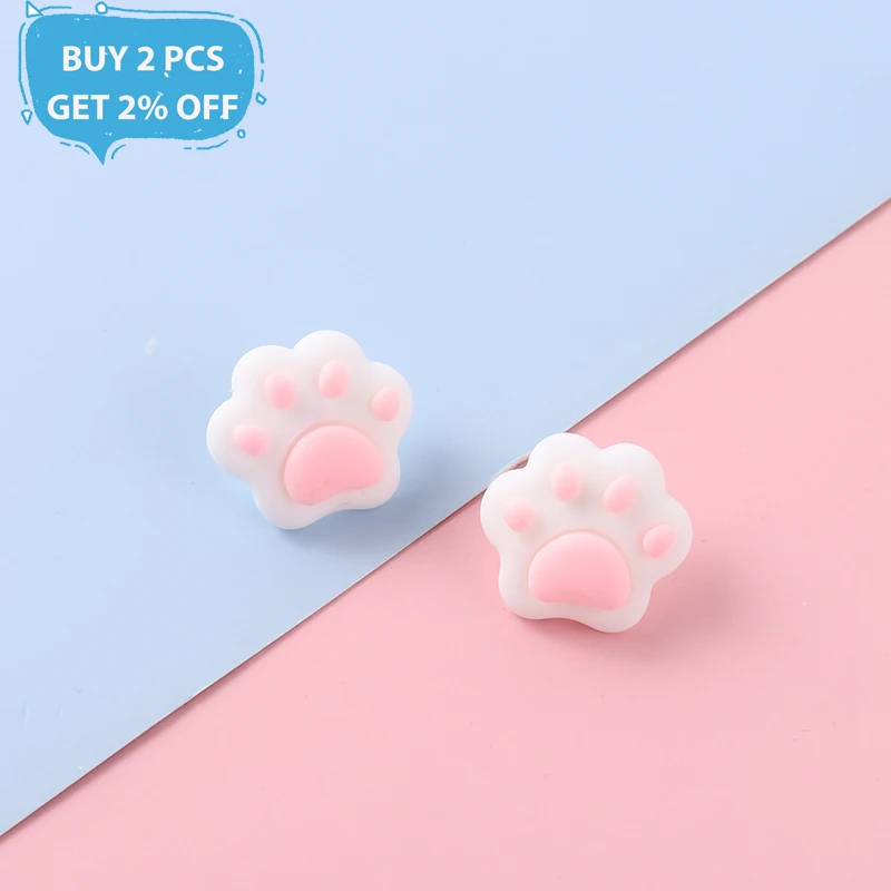 Пластиковые булавки с надписью Meow ~ Paw резиновые Броши изображением животных и