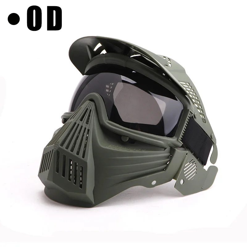 

Full Face Protection Safety Goggles Mask with PC Lens Military Tactical Airsoft Paintball Mask Helmet