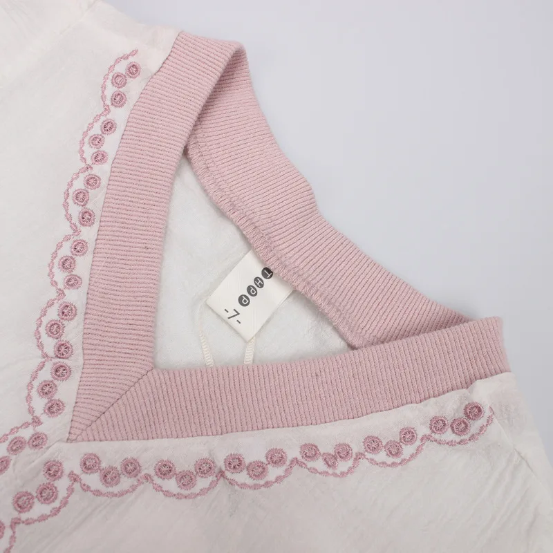 Повседневные комплекты одежды для девочек Новая летняя одежда из хлопка и льна