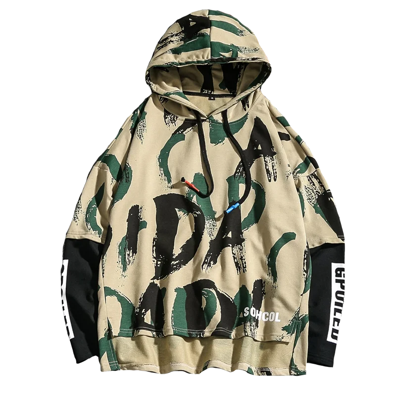 Толстовка мужская с капюшоном в японском стиле Харадзюку свитшот забавным