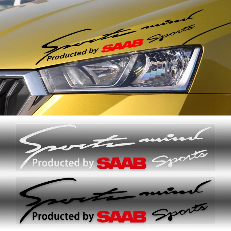 1 шт. наклейка для декоративного спортивного винила на автомобильный фары "Брови" с отражающими элементами для SAAB SCANIA 9-3 93 9-5 9 3 9000 5.