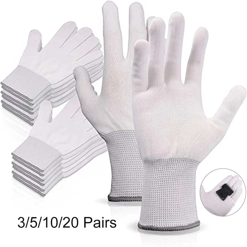 EHDIS 3/5/20Pairs Vinyl Car Wrapping Gloves Anti-static Window Film Tint Work Gloves Carbon Fiber Sticker Wrap Install Tools