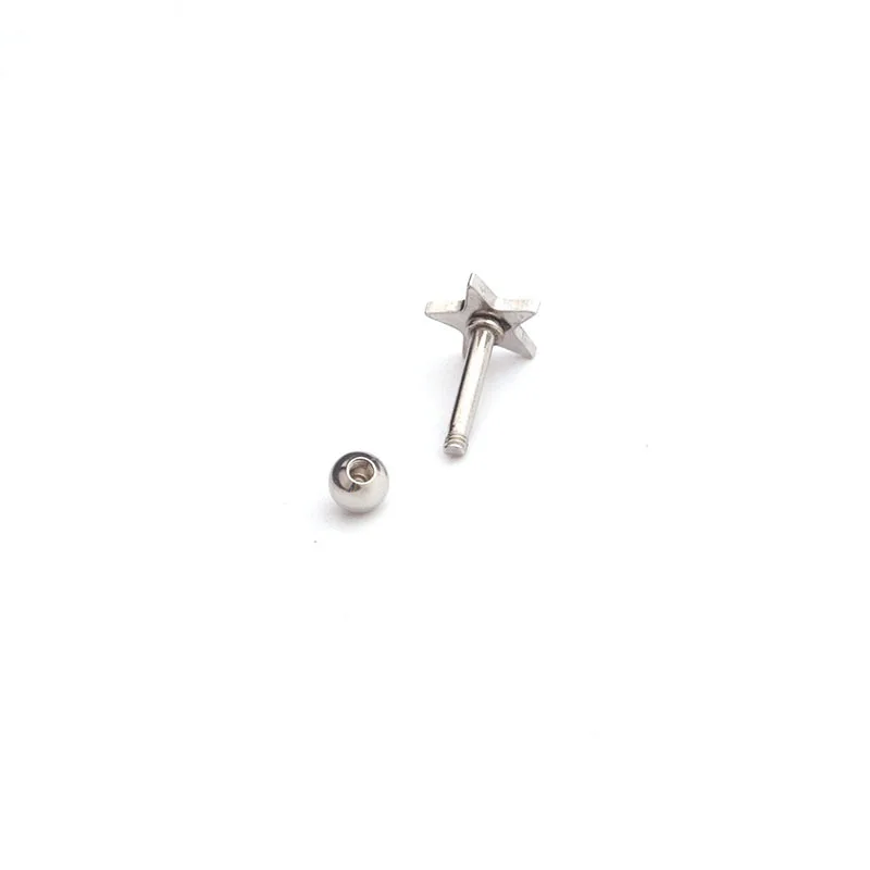 

1 pc 100% Stainless Steel Small Crown Moon & Star Heart Stud Earrings Piercing Helix Tragus Conch Rook Earring Jewellery