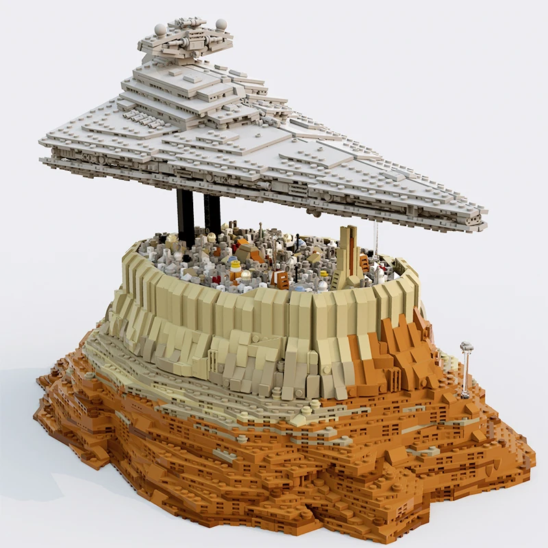 MOC 18916 BuildMoc звездный Круизный корабль войны Империя над джедха город MOC 5000 шт Строительный Блок игрушка для Рождественский подарок - Цвет: MOC 18916