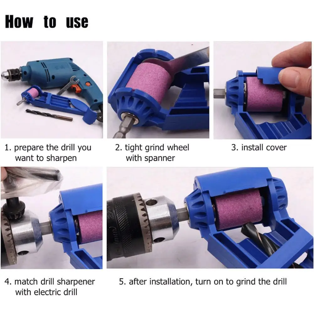 

2.0-12.5mm Portable Drill Bit Sharpener Corundum Grinding Wheel Bit Tool Twist Drill Bit Sharpening Machine Drill sharpener