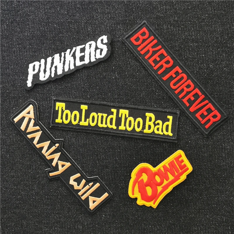 

5PCS Rock Band Embroidered Patches For Clothing Sewing Supplies Decorative Badges Punk Music Exquisite Stickers