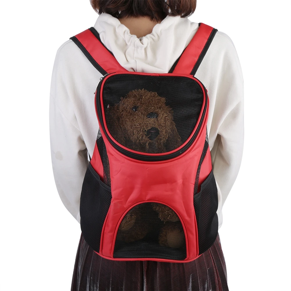 

Portable Outdoor Pet Dog Carrier Bag Pet Dog Front Bag New Out Double Shoulder Portable Travel Backpack Mesh Backpack Head