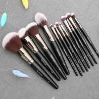 sywinas black makeup brushes set 12pcs high quality synthetic hair foundation contour eyeashadow make up brush set