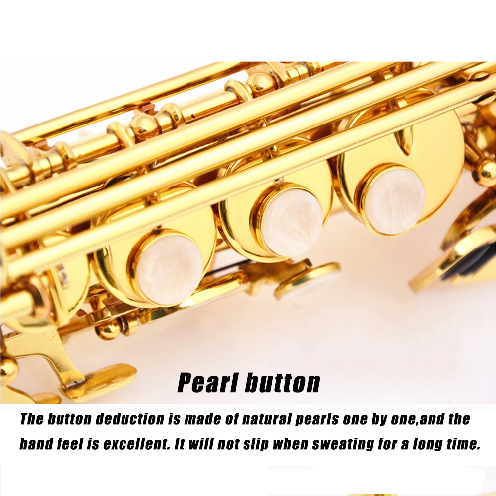 B flat Сопрано саксофон сплит сопрано лаковый золотые инструменты латунь событие